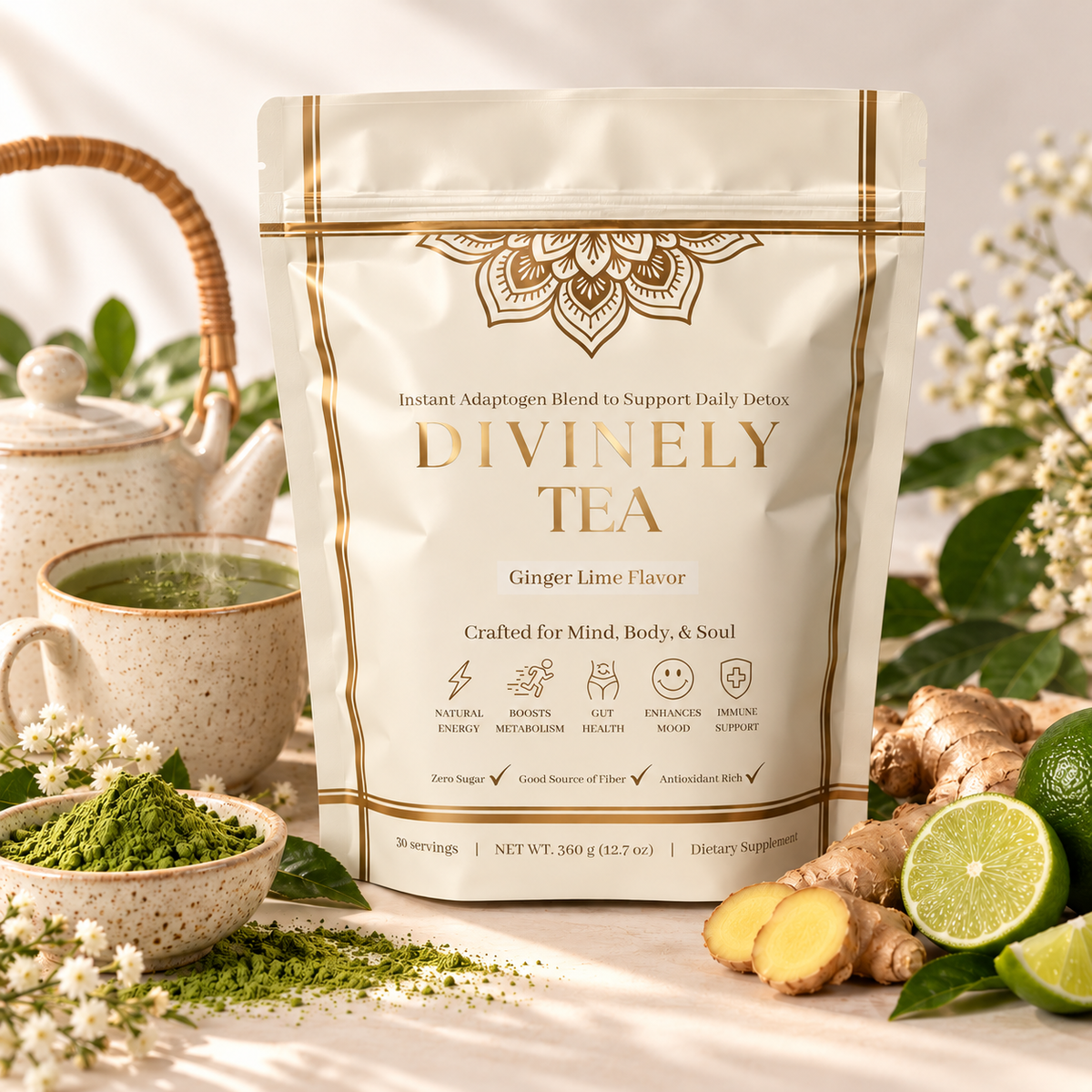 Divine Detox Pouch | Ginger-Lime Flavor